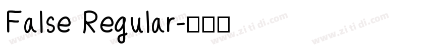 False Regular字体转换
